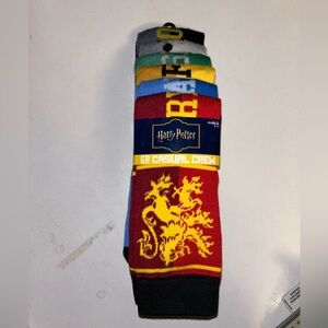 6 pairs of Harry Potter Crew Socks, size 8-12, NWT